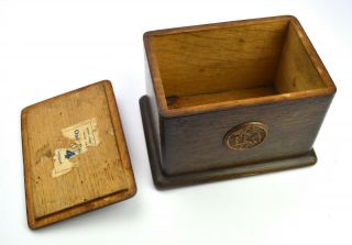 Tea Caddy 1940s Vintage Wood Tea Caddy Storage Jar Wood Tea Box 3