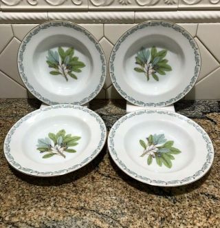 Narumi Fine China Made In Occupied Japan 4 Antique Salad Bowls