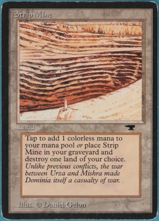Strip Mine (d Tower) Antiquities Pld - Sp Land Uncommon Mtg Card (35022) Abugames
