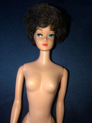 Vintage Barbie Doll Brunette Bubble - Cut Bubblecut Thick Hair Straight Leg ‘60s
