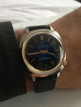 Vintage Starlon Executive Men Wristwatch Swiss Made