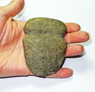 Pre - Columbian - Artifact - Stone Celt Grooved Axe Head - Found In Kentucky 1970