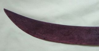 Antique 1800s WORTH & SONS Sheffield England Long CURVED Butcher Knife 14 3/4 
