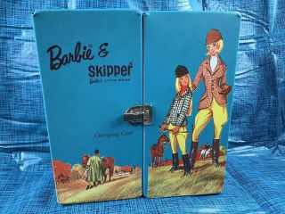 1964 Mattel Barbie And Skipper Carrying Case