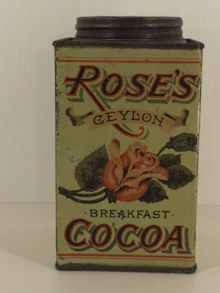 Antique Rose Cocoa Tin