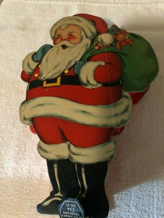 Vintage Cardboard Candy Box With Santa Claus Early 1900 S Antique Chocolate