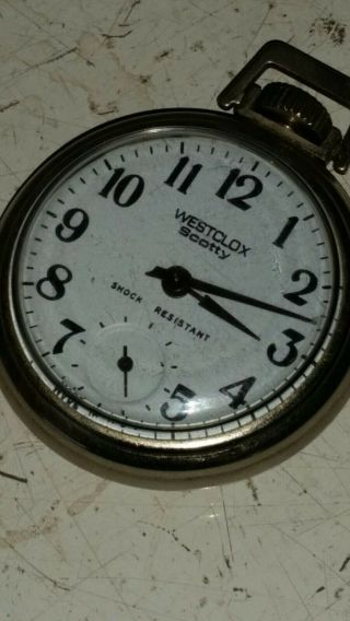 Vintage Pocket Watch Westclox Scotty A1