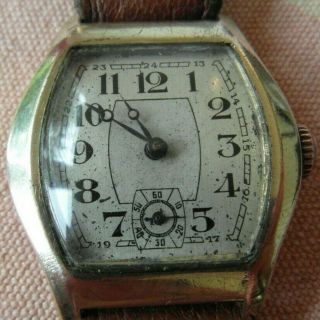 Vintage Art Deco Gold - Filled Mens Swiss Wristwatch.  But Spares/repair