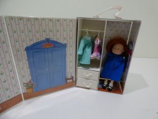 Vintage Madeline Doll With Carry Case And Clothes