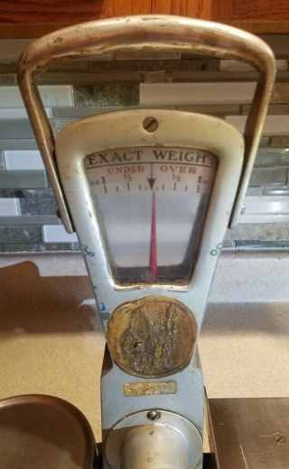 Vintage Exact Weight Scale,  3 lb Capacity,  Type 100,  balance 2