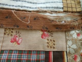 Great 19th Century Calico Patchwork Log Cabin Pieced Quilt 2