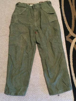 Vintage Korean War 1952 Us Army M - 1951 Field Trousers Shell Pants Regular Medium