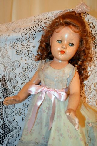 21” Composition Effanbee Little Lady Anne Shirley With Wig