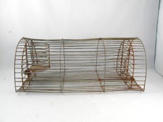Antique Vintage Wire Metal Rat Mouse Live Trap Cage
