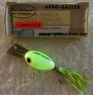 Fishing Lure Fred Arbogast 5/8oz Arbo Gaster Luminous Tackle Box Crank Bait