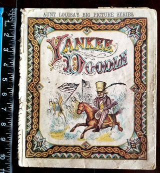 Yankee Doodle Thomas Nast 1870 Big Antique Illustrated Children 