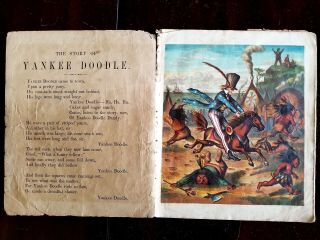 Yankee Doodle Thomas Nast 1870 Big Antique Illustrated Children ' s Book Uncle Sam 2