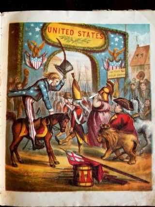 Yankee Doodle Thomas Nast 1870 Big Antique Illustrated Children ' s Book Uncle Sam 6