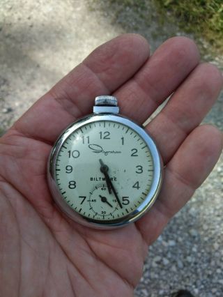 Vintage Ingraham Biltmore Pocket Watch Not