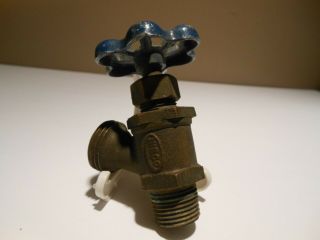 Antique/Vintage A (NIBCO) Brass Garden Hose Water Spigot Faucet Knob Steampunk 2