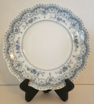 Htf Antique Johnson Bros.  England No.  4 Dorothy Luncheon Plate Blue Floral Swags