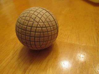 Antique Golf Ball " Line Cut " Gutty Bramble Mesh Unknown Maker