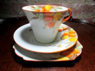 Antique Shelley Orange Blossom Wattle Trio Porcelain China Rd.  W12255 X Teacup
