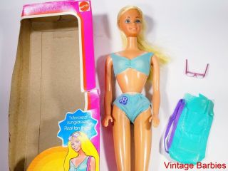 Sun Lovin Malibu Barbie Doll 1067 W/box & Accessories Vintage 1970 