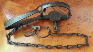S.  Newhouse 1 1/2 Antique Trap,  Long Sp.  W/stamp,  Flat Link