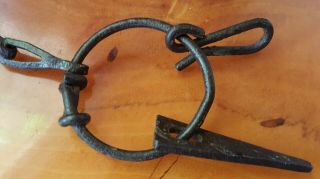 S.  Newhouse 1 1/2 Antique Trap,  Long Sp.  w/Stamp,  Flat Link 7