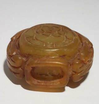 Antique Chinese Jade Snuff Bottle Carved Buddha 19th Century Qing Dynasty 7