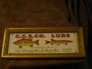 The Creek Chub Bait Company Fishing Lures Advertising Print Sign