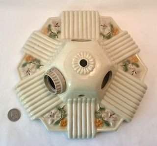 Vintage Porcelain Ceiling Light Cover 1930 