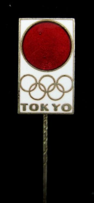 Antique Tokyo 1964 Olympic Games Japan Noc Olympic Pin Badge