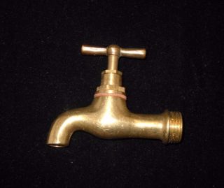 Vintage Solid Brass Spigot Faucet Indoor Outdoor Use From Greece 1