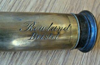 Rare antique brass eight draw telescope made by Rowland Bristol 2