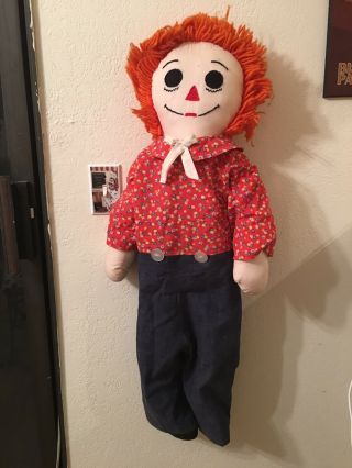 VINTAGE RAGGEDY ANN and ANDY DOLLS 3 FEET TALL 4