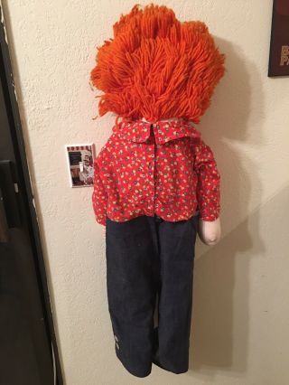VINTAGE RAGGEDY ANN and ANDY DOLLS 3 FEET TALL 5