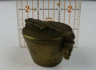 Antiques Science & Medicine Apothecary Nestling Cups Weights Brass Scale 16.  7oz 7