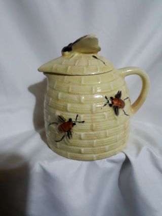 Vintage Antique Honey beehive bee hive honey jar pot 4