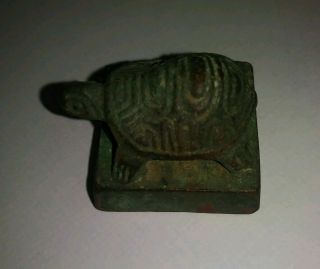 China Old Tortoise Seal Ancient Qin Han Kingdom Military Power Symbol Stamp