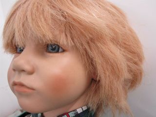 Vintage Bastian 26” by Annette Himstedt - Barefoot Series 1987 Lifelike Boy Doll 4