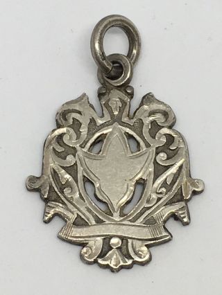 Hallmarked Silver Fob Medal.  Birmingham,  1923,  William Hair Haseler