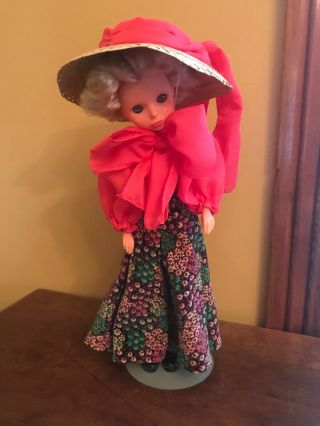 Vintage Italy Italocremona Corinne Fashion Doll W Clothes Outfit Stand