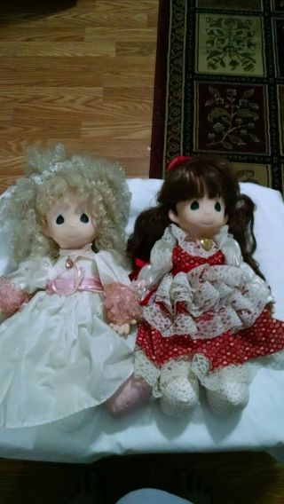 Vintage Precious Moments 16 " Dolls.  Rachel And Emily.  1993