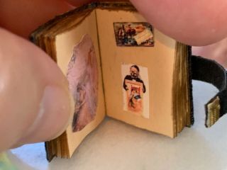 Artisan Miniature Dollhouse Vintage Velvet Keepsake Book of Victorian Cards 2
