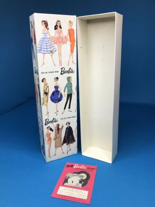 Early Vintage Barbie Doll 850 Mattel Easter Parade R Bubblecut Box