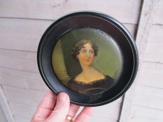 A Small Early 19th Century Portrait Painting Of A Lady C1800/20