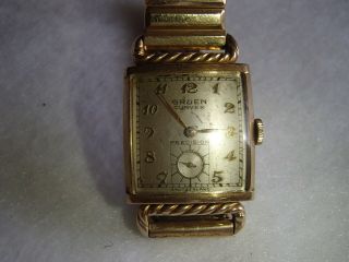 Vintage Gruen Curvex Precision 17 Jewels 10k Gf Mens Watch