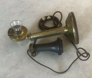 Antique Western Electric Pat 1905 Candlestick Telephone Glass Mouthpiece 10